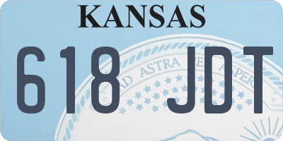 KS license plate 618JDT