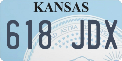 KS license plate 618JDX