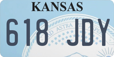 KS license plate 618JDY