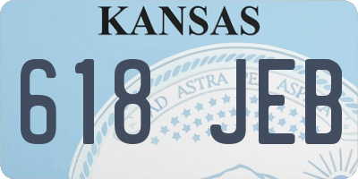 KS license plate 618JEB
