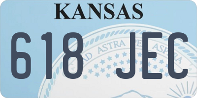KS license plate 618JEC