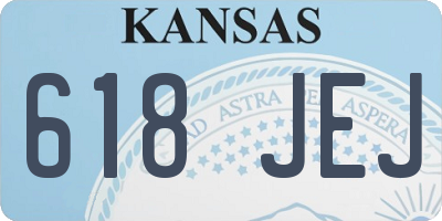 KS license plate 618JEJ
