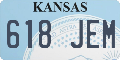 KS license plate 618JEM
