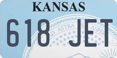 KS license plate 618JET