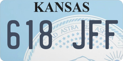 KS license plate 618JFF