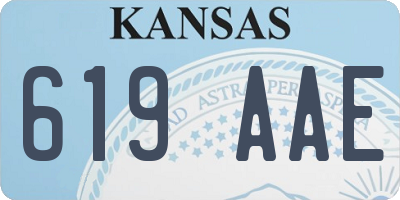 KS license plate 619AAE