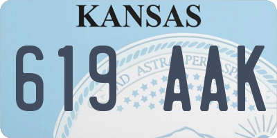 KS license plate 619AAK