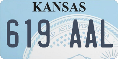 KS license plate 619AAL