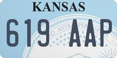 KS license plate 619AAP