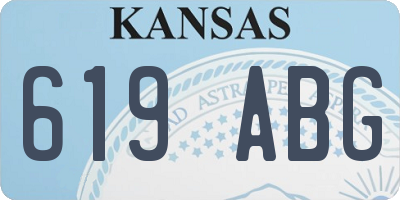KS license plate 619ABG