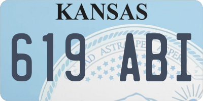 KS license plate 619ABI
