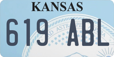 KS license plate 619ABL