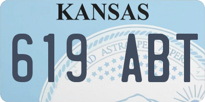 KS license plate 619ABT