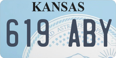 KS license plate 619ABY