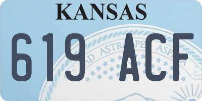 KS license plate 619ACF