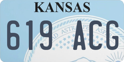 KS license plate 619ACG