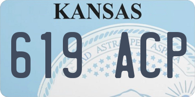 KS license plate 619ACP