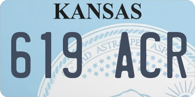 KS license plate 619ACR