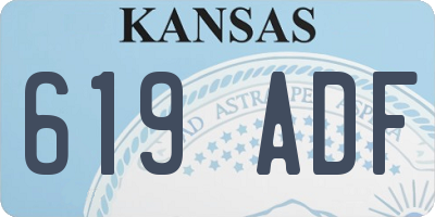 KS license plate 619ADF