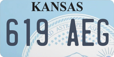 KS license plate 619AEG