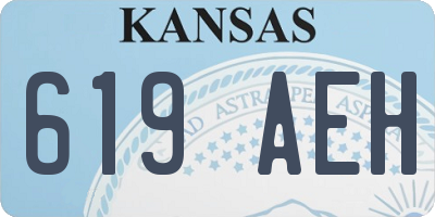 KS license plate 619AEH
