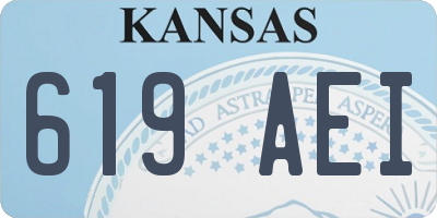 KS license plate 619AEI