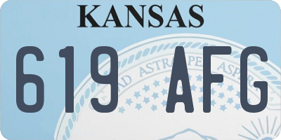 KS license plate 619AFG