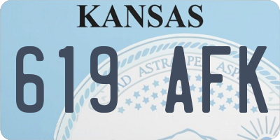 KS license plate 619AFK