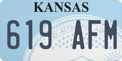 KS license plate 619AFM