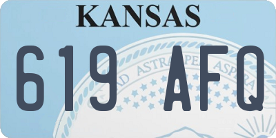 KS license plate 619AFQ