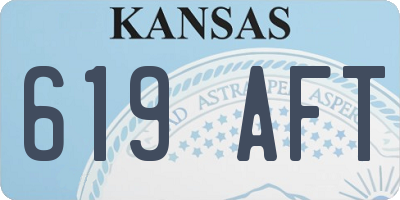 KS license plate 619AFT