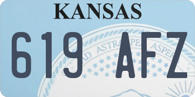 KS license plate 619AFZ
