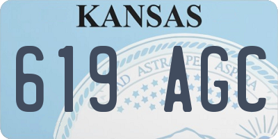 KS license plate 619AGC