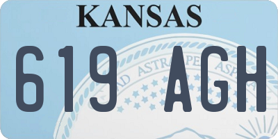 KS license plate 619AGH