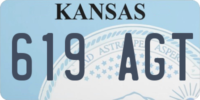 KS license plate 619AGT