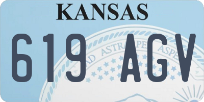 KS license plate 619AGV