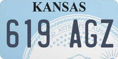 KS license plate 619AGZ