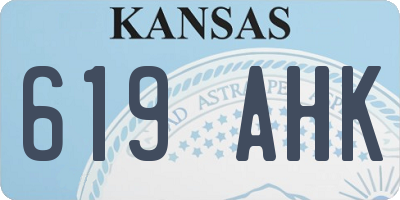 KS license plate 619AHK