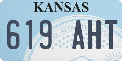 KS license plate 619AHT