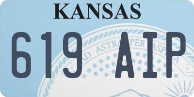 KS license plate 619AIP