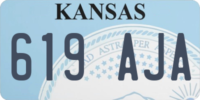 KS license plate 619AJA