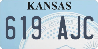 KS license plate 619AJC