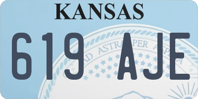 KS license plate 619AJE