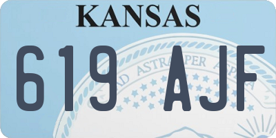 KS license plate 619AJF