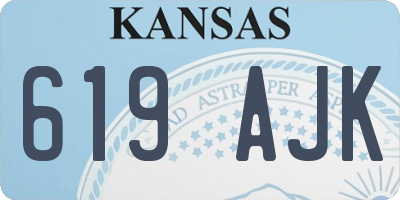 KS license plate 619AJK