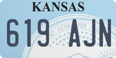 KS license plate 619AJN