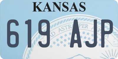 KS license plate 619AJP