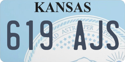 KS license plate 619AJS