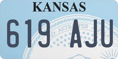 KS license plate 619AJU