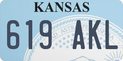 KS license plate 619AKL